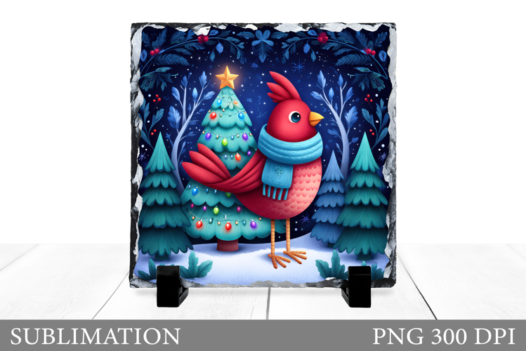 Christmas Bird Sublimation. Christmas Bird Slate Design