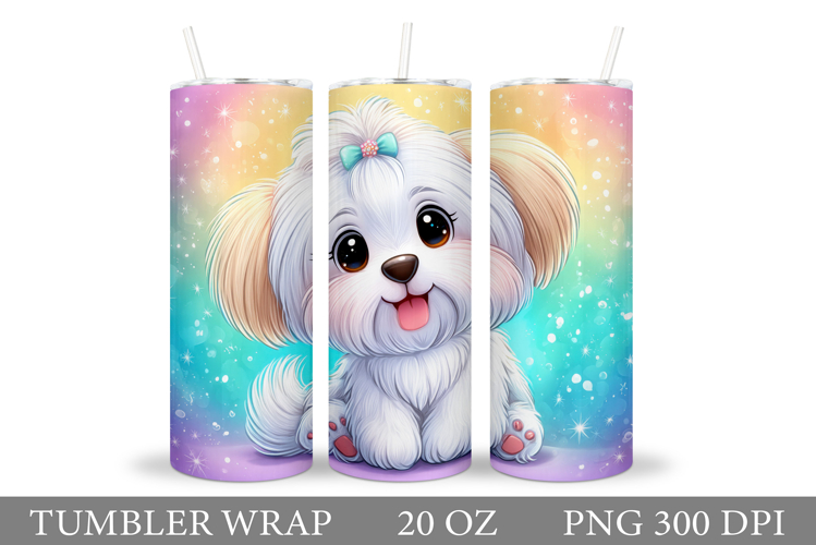 Cute Dog Tumbler Design. Cute Dog Sublimation