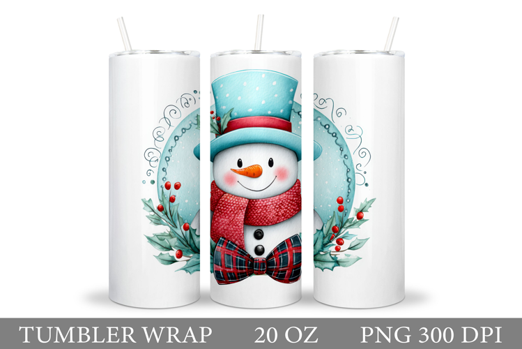 Cute Snowman Tumbler. Winter Tumbler Sublimation
