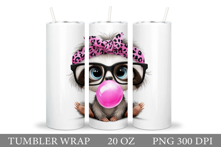 Cute Sloth Tumbler Design. Cute Sloth Sublimation