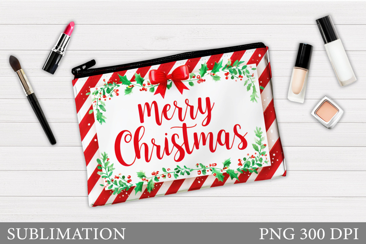 Christmas Cosmetics Bag. Christmas Makeup Pouch Design
