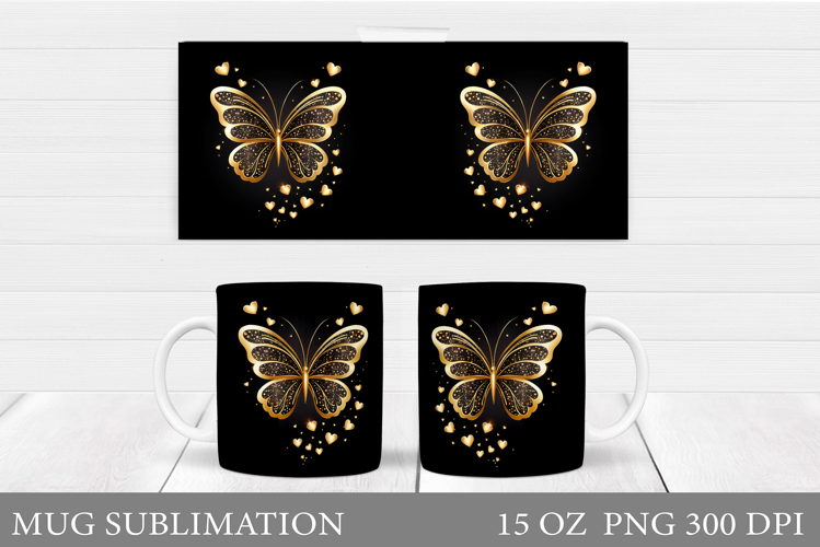 Butterfly Mug Design. Butterfliy Mug Sublimation