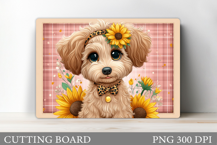 Cute Dog Cutting Board Design. Cute Dog Sublimation
