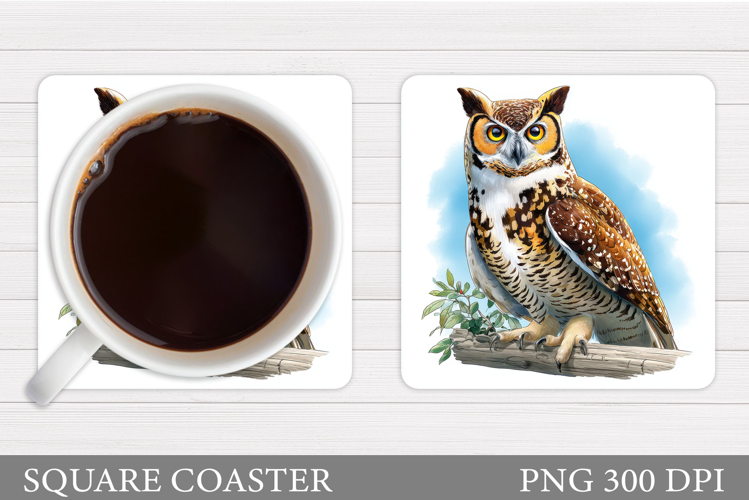 Owl Coaster Design. Owl Sublimation