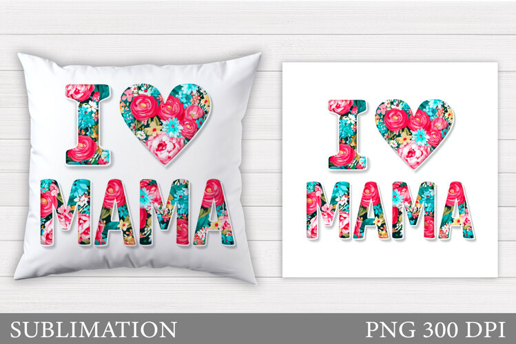 Mother's Day Pillow Design. Mother's Day Sublimation example image 1