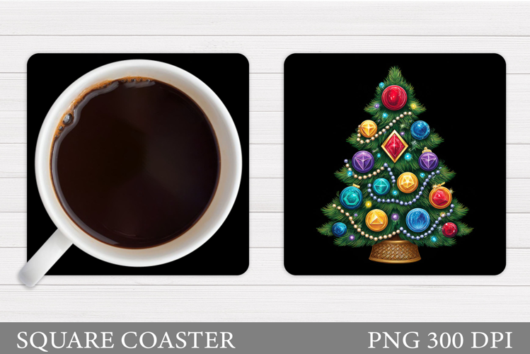 Christmas Tree Coaster Design. Christmas Coaster Sublimation