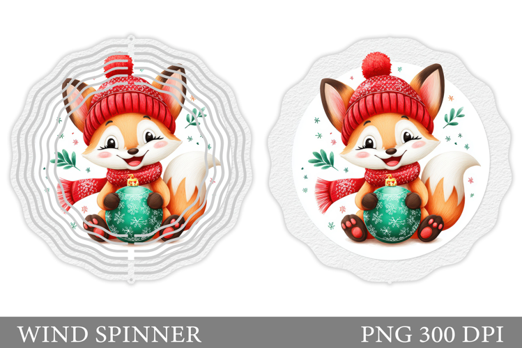 Christmas Fox Wind Spinner. Christmas Wind Spinner Design