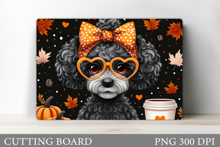 Fall Dog Cutting Board. Fall Cutting Board Design