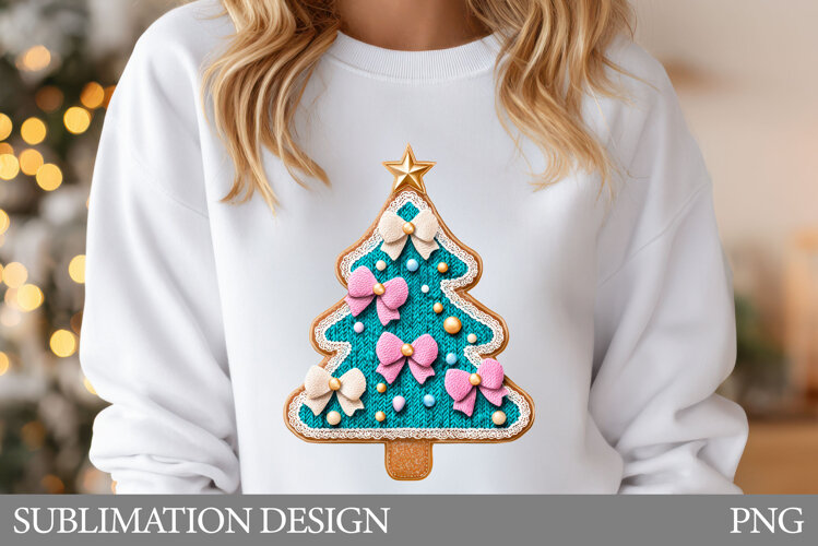 Christmas Tree T-Shirt Design. Christmas Tree Sublimation example image 1