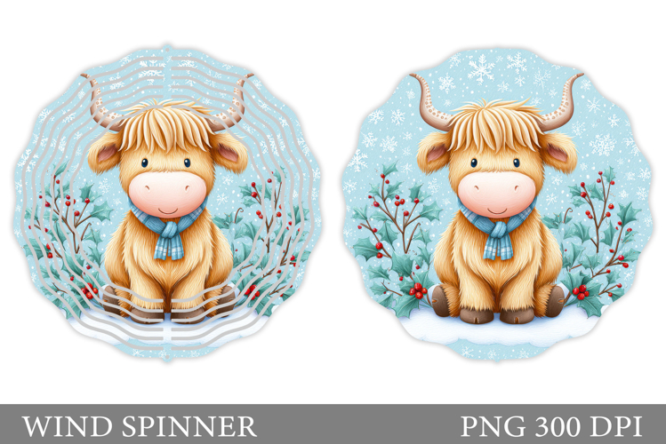 Christmas Cow Wind Spinner. Christmas Wind Spinner Design
