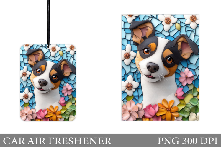 Cute Dog Car Air Freshener Design. Cute Dog Sublimation