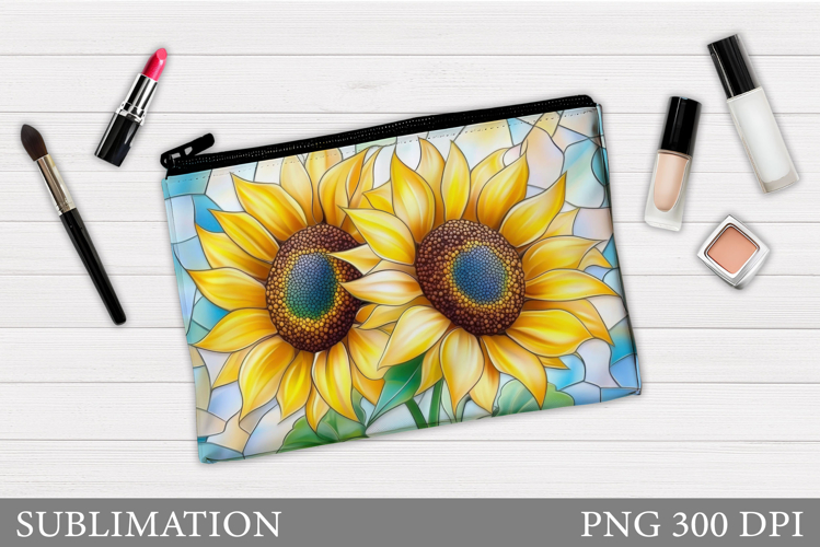 Flowers Makeup Bag Design. Floral Makeup Pouch Sublimation