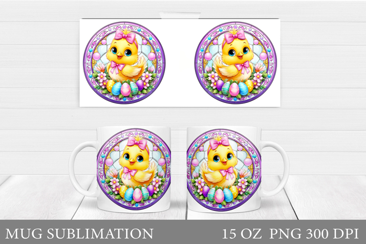 Easter Chick Mug Design. Easter Mug Sublimation