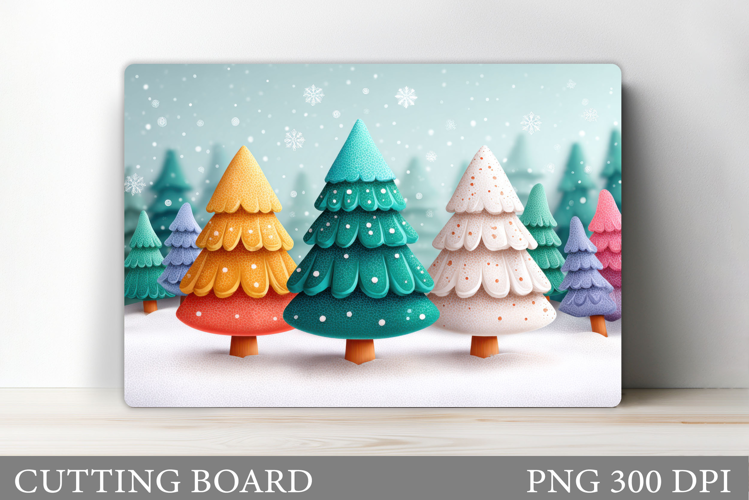 Christmas Tree Cutting Board Design. Kitchen Cutting Board