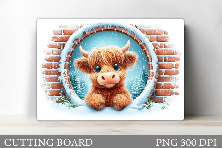 Christmas Cow Cutting Board. Christmas Cutting Board