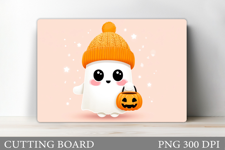 Ghost Cutting Board Sublimation. Halloween Cutting Board