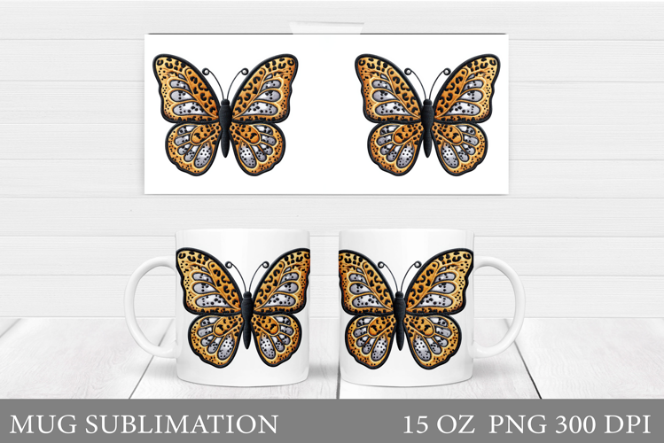 Butterfly Mug Design. Butterfly Mug Sublimation