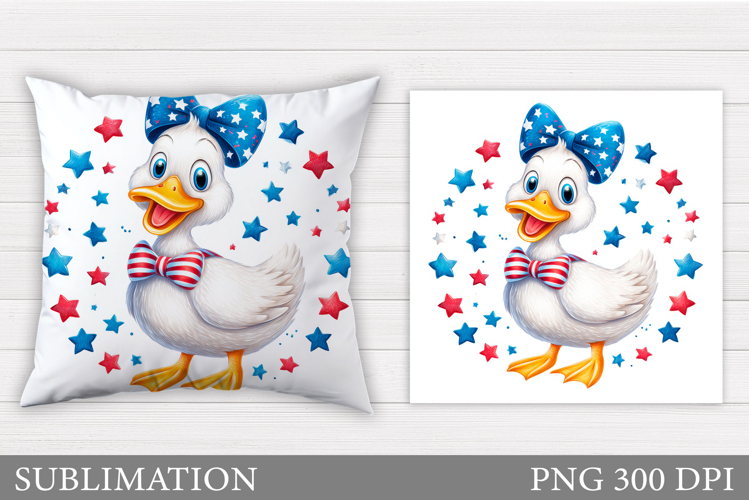 Cute Goose Sublimation. Funny Goose Pillow Design