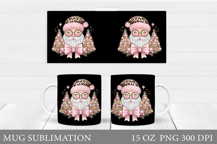 Santa Claus Mug Design. Christmas Mug Sublimation