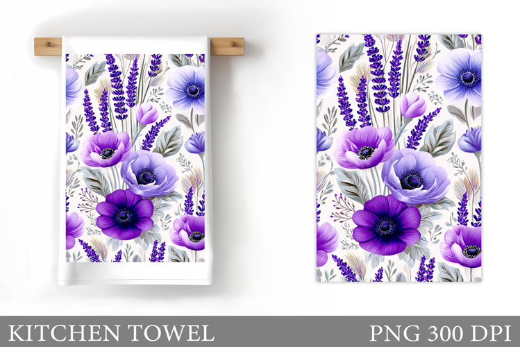 Flowers Kitchen Towel. Wildflowers Kitchen Towel Design