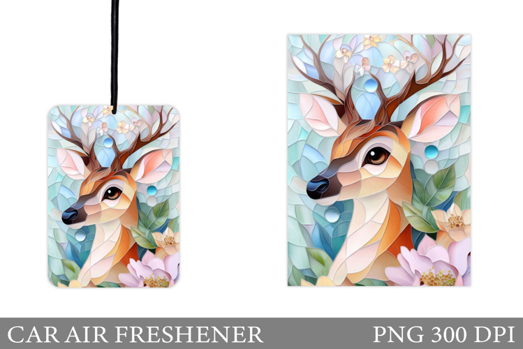 Cute Deer Car Air Freshener. Cute Deer Sublimation