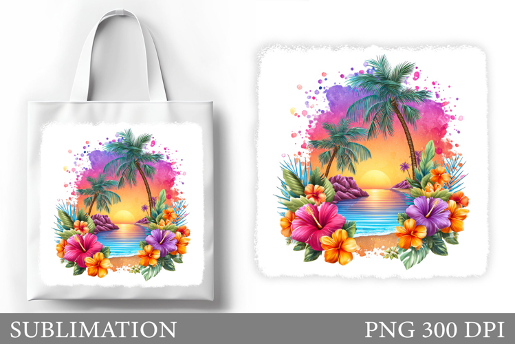 Sea Tote Bag Sublimation. Beach Sublimation