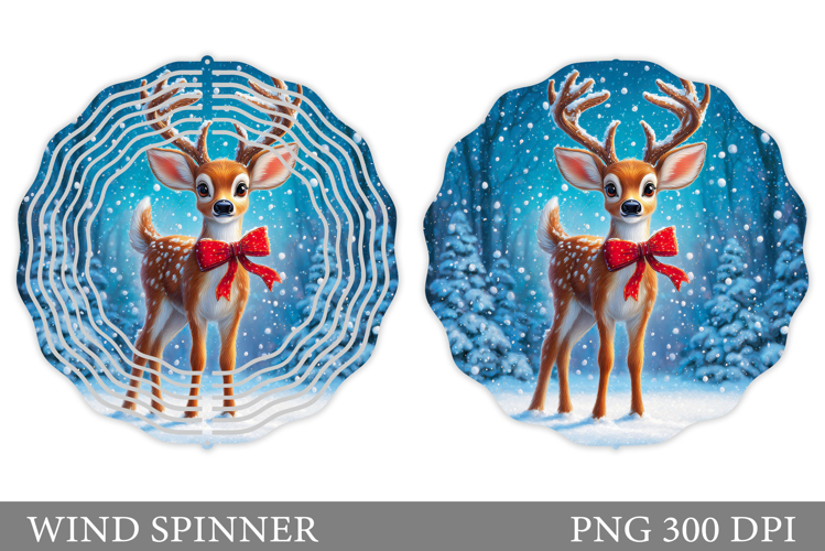 Christmas Deer Wind Spinner. Christmas Wind Spinner Design