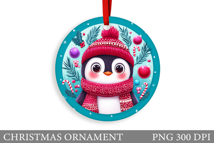 Cute Penguin Christmas Ornament. Christmas Ornament Design