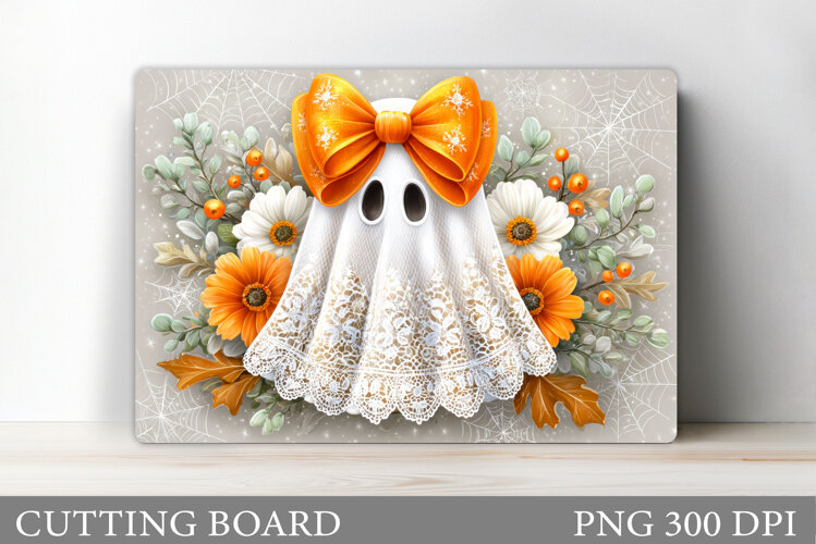 Halloween Ghost Cutting Board. Halloween Cutting Board example image 1