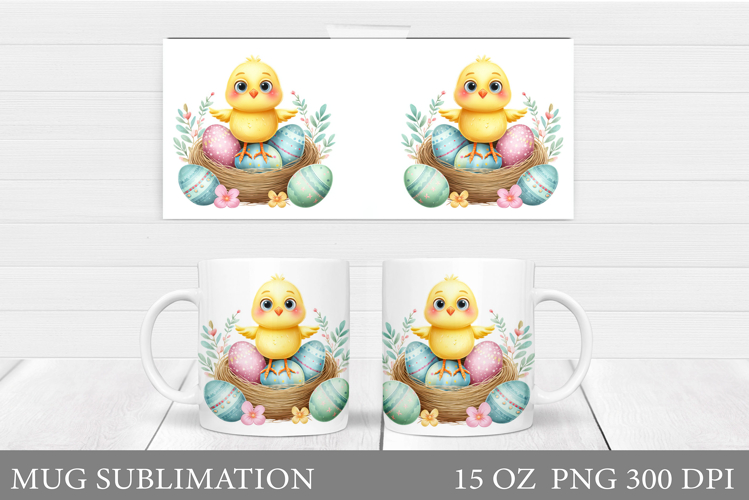 Easter Chick Mug Design. Easter Mug Sublimation