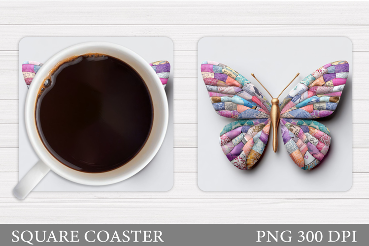 Butterfly Coaster Design. Butterfly Sublimation