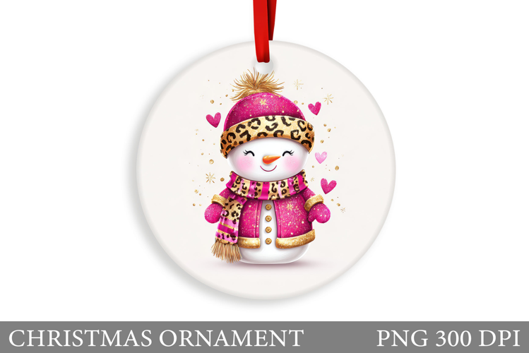 Cute Snowman Christmas Ornament. Snowman Ornament Design