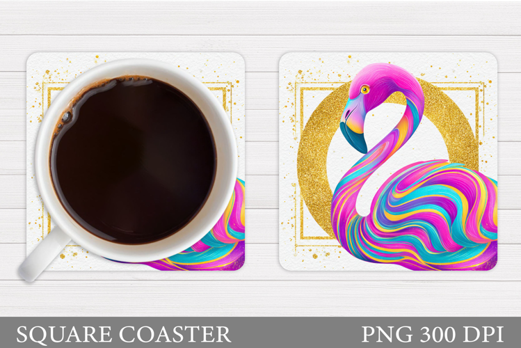 Flamingo Coaster Design. Flamingo Sublimation