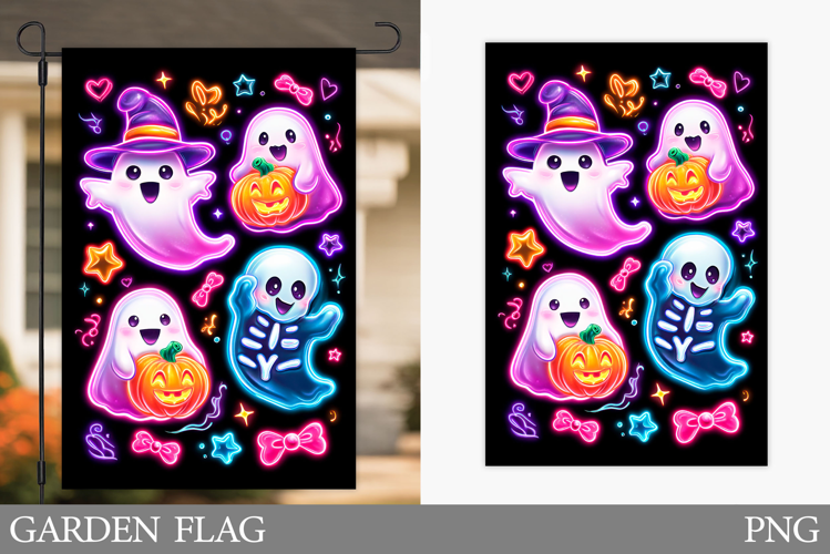 Halloween Garden Flag Design. Halloween Sublimation