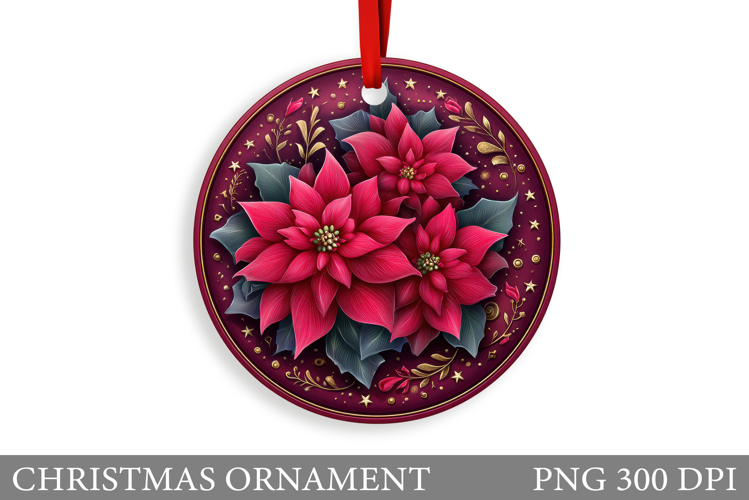 Poinsettia Christmas Ornament. Christmas Ornament Design