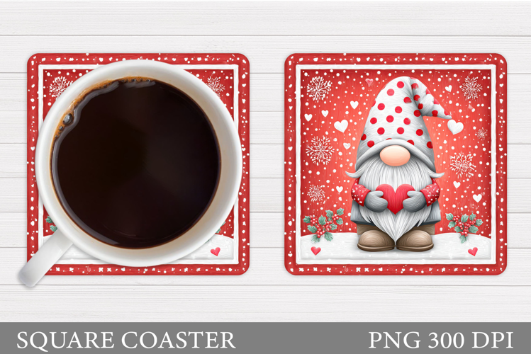 Christmas Gnome Coaster. Christmas Coaster Sublimation