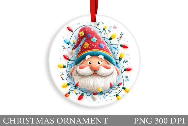 Gnome Christmas Ornament. Christmas Ornament Sublimation example image 1