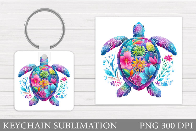 Turtle Keychain Sublimation. Sea Turtle Sublimation