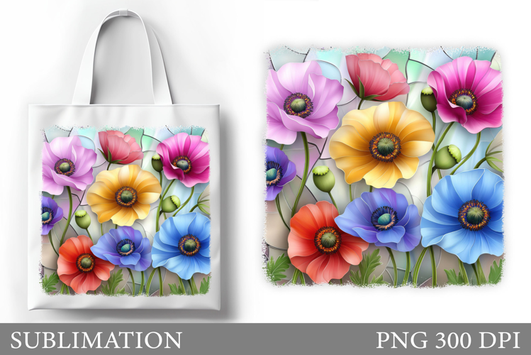 Flowers Tote Bag Sublimation. Flowers Sublimation