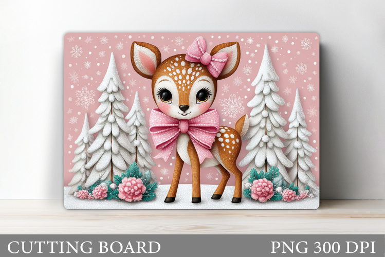 Christmas Deer Cutting Board. Christmas Cutting Board Design