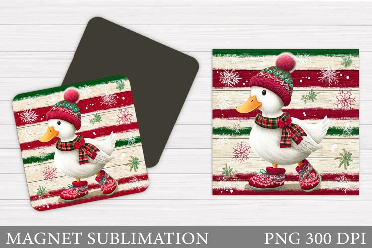 Christmas Goose Magnet. Christmas Magnet Sublimation example image 1