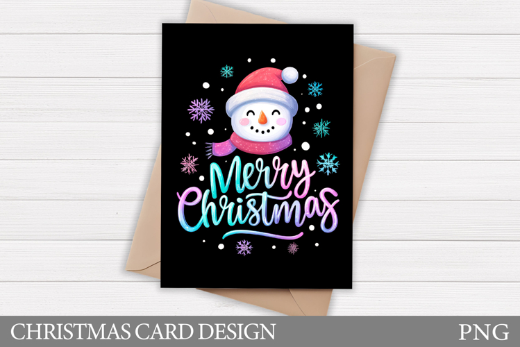 Cute Snowman Card Printable. Christmas Card Design