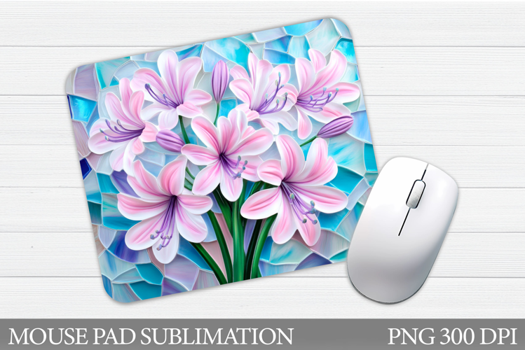 Flowers Mouse Pad Sublimation. Floral Mouse Pad Design
