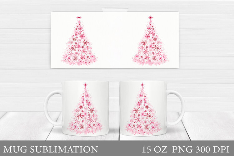 Christmas Tree Mug Design. Christmas Tree Mug Sublimation example image 1