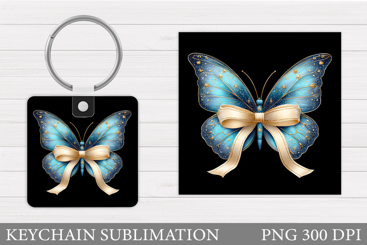 Butterflies Keychain Design. Butterfly Keychain Sublimation