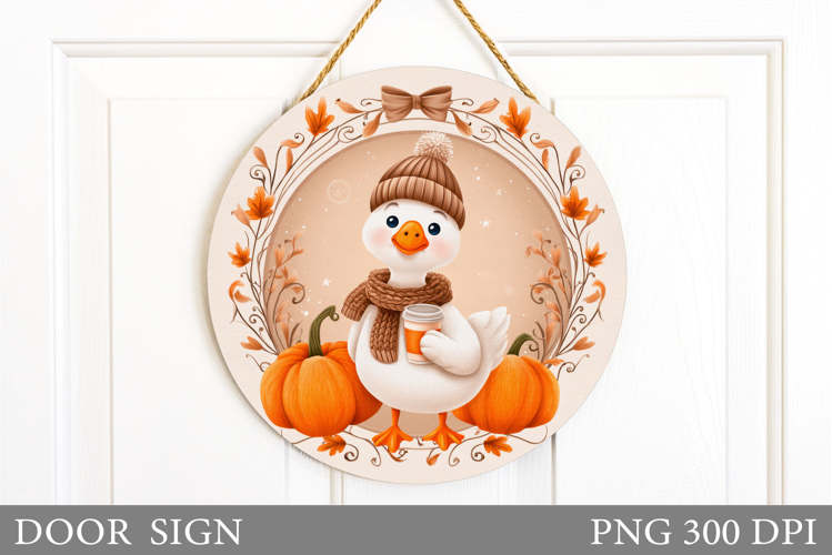 Fall Goose Door Sign Desin. Fall Door Sign sublimation