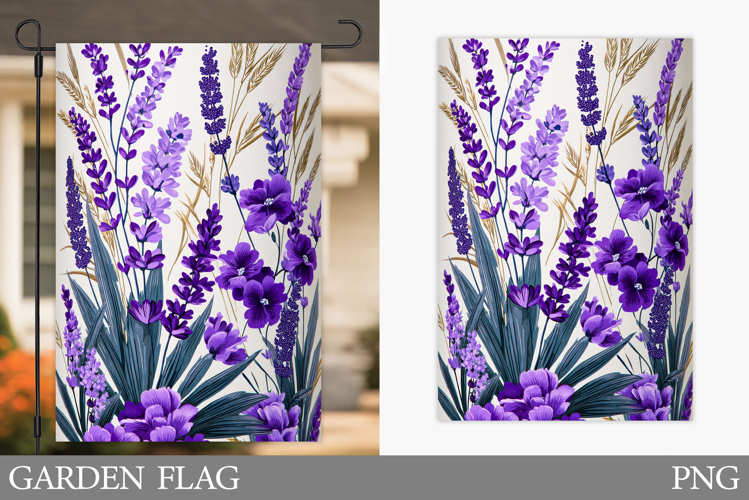 Wildflowers Garden Flag. Summer Garden Flag Design