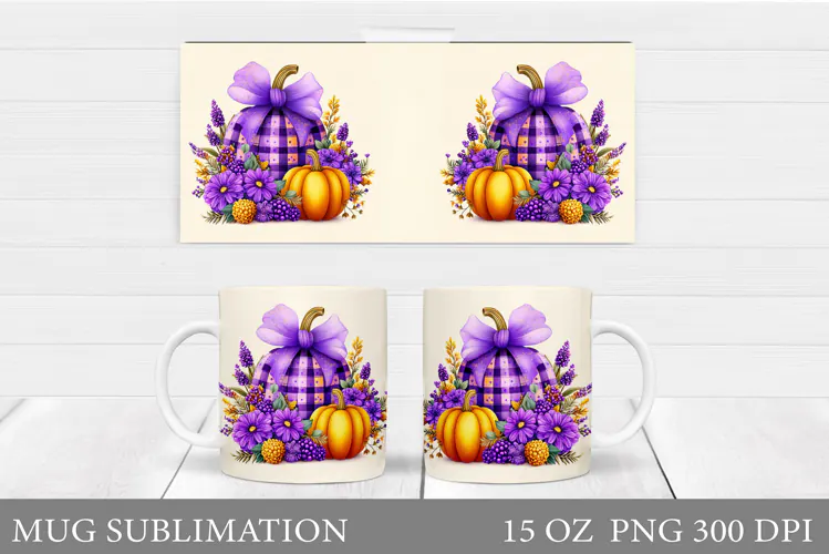 Pumpkin Mug Design. Pumpkin Sublimation