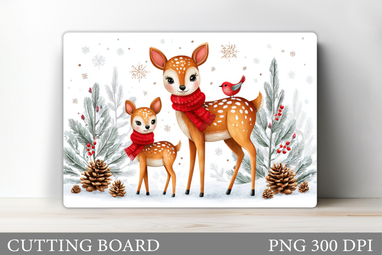 Christmas Deer Cutting Board. Christmas Cutting Board Design