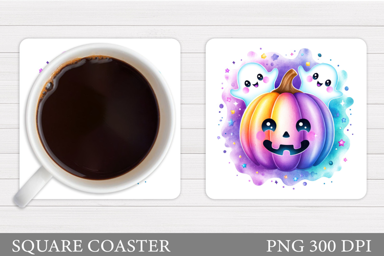 Halloween Pumpkin Coaster. Halloween Coaster Sublimation